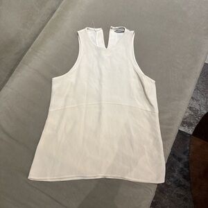 White Sleeveless Tank Top